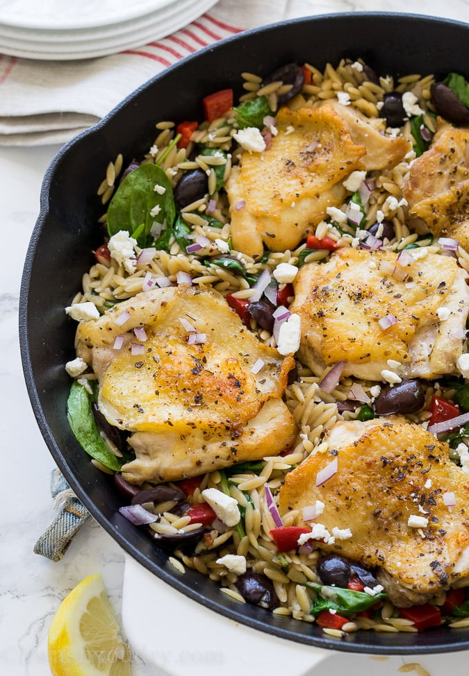 One Skillet Greek Chicken