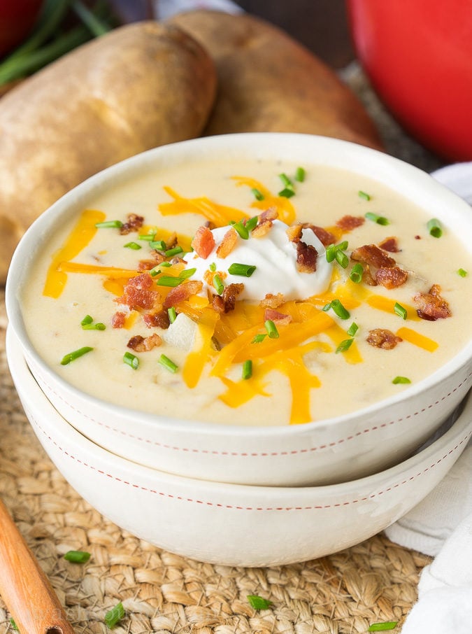 Loaded Baked Potato Soup - I Wash You Dry