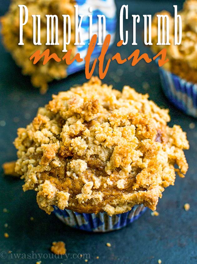 These Pumpkin Crumb Muffins are sweet and moist with a delicious crumb topping! Perfect for a breakfast with a cup of coffee!