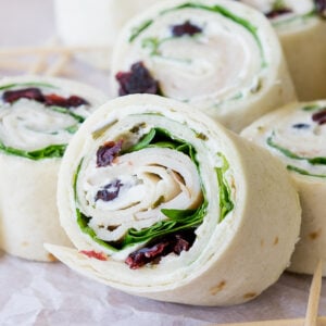 Turkey Cranberry Pinwheels - I Wash You Dry