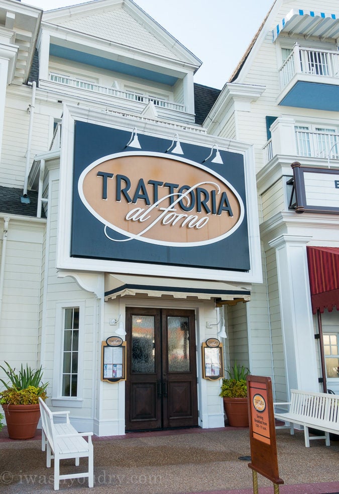 Trattoria al Forno is an Italian restaurant located right on Disney's Boardwalk!