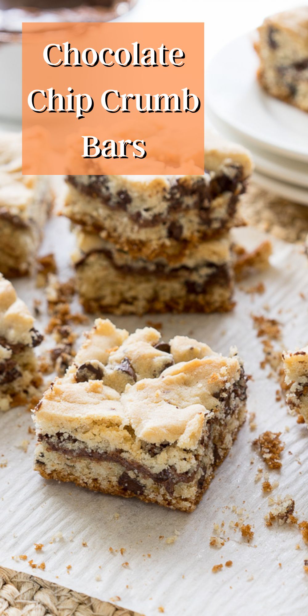 Chocolate Chip Muffin Crumb Bars - I Wash You Dry