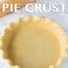This is the Perfect Pie Crust recipe! Easy to work with, quick to make, tastes flakey and doesn't fall apart!