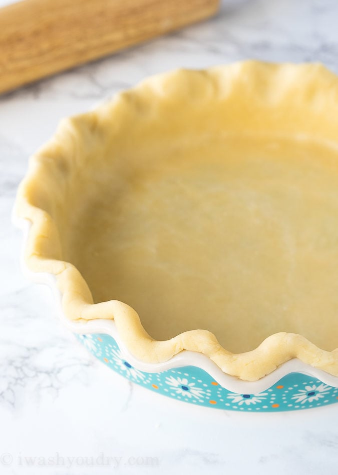 This is the Perfect Pie Crust recipe! Easy to work with, quick to make, tastes flakey and doesn't fall apart!