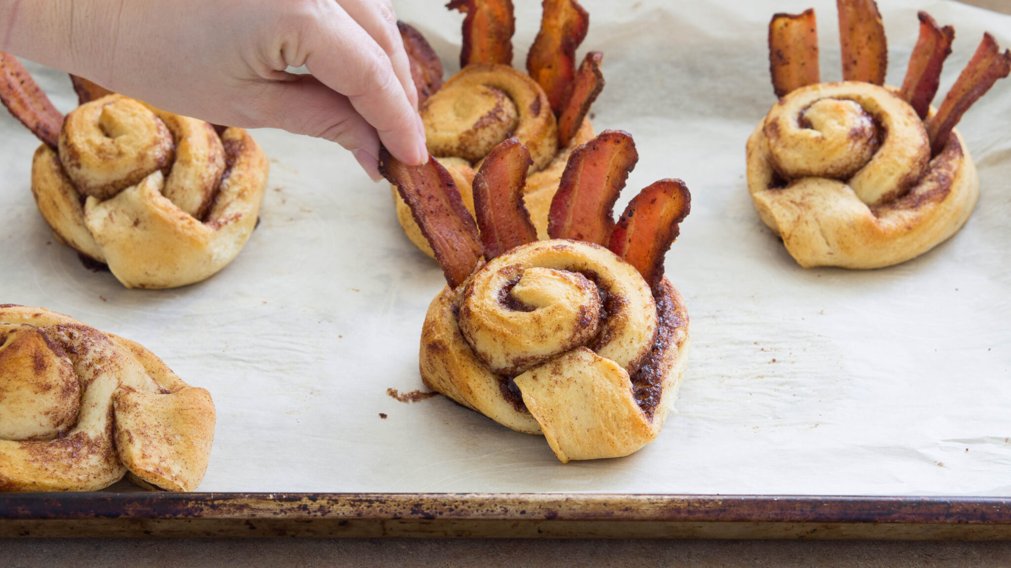 Cinnamon Roll Turkeys - I Wash You Dry