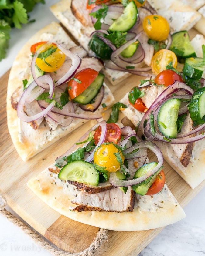 These Spiced Pork Tenderloin Flatbreads are a breeze to whip up for a quick dinner or lunch. They are even great as an appetizer too!