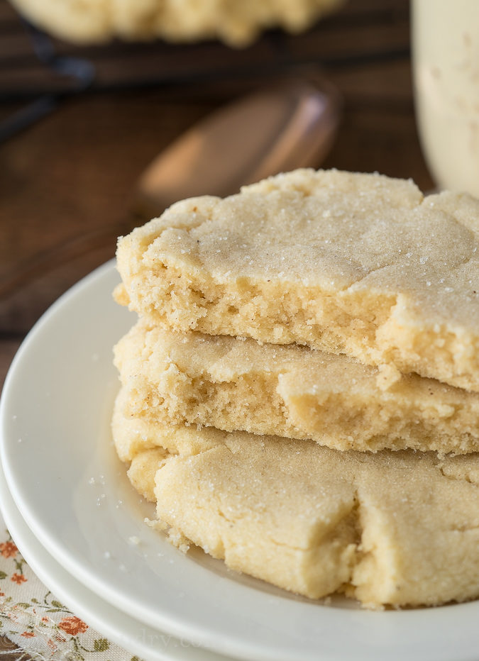 These Chai Spiced Bakery Sugar Cookies are just like Paradise Bakery Sugar Cookies but filled with a hint of chai spices. So soft and buttery tasting!