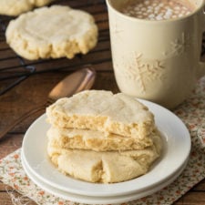 These Chai Spiced Bakery Sugar Cookies are just like Paradise Bakery Sugar Cookies but filled with a hint of chai spices. So soft and buttery tasting!