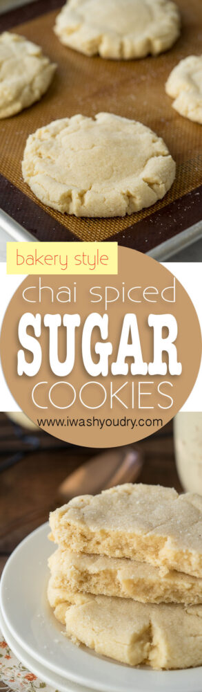 These Chai Spiced Bakery Sugar Cookies are just like Paradise Bakery Sugar Cookies but filled with a hint of chai spices. So soft and buttery tasting!