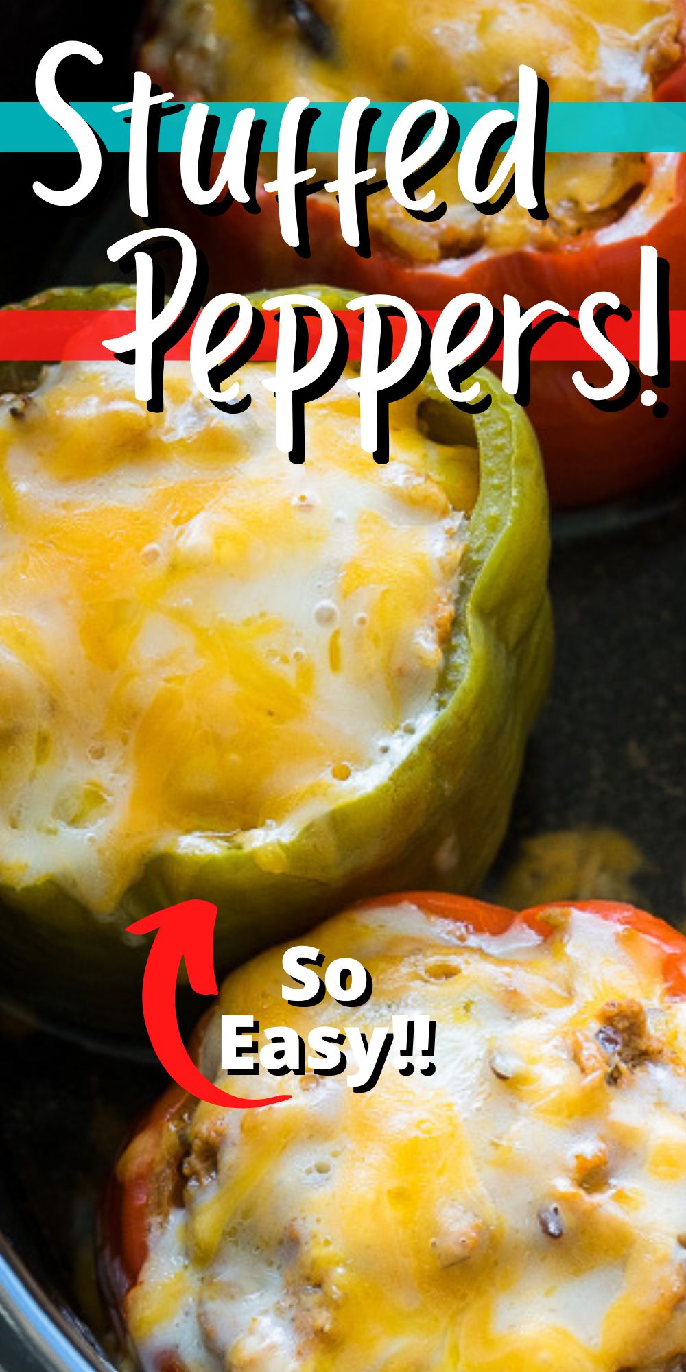 Slow Cooker Steakhouse Stuffed Peppers - I Wash You Dry