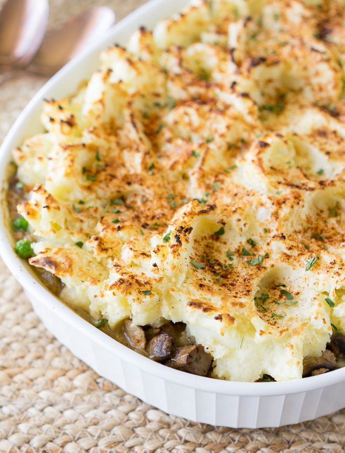 This comforting Turkey Mushroom Shepherd's Pie is a quick 30 minute dinner recipe that the whole family will love!