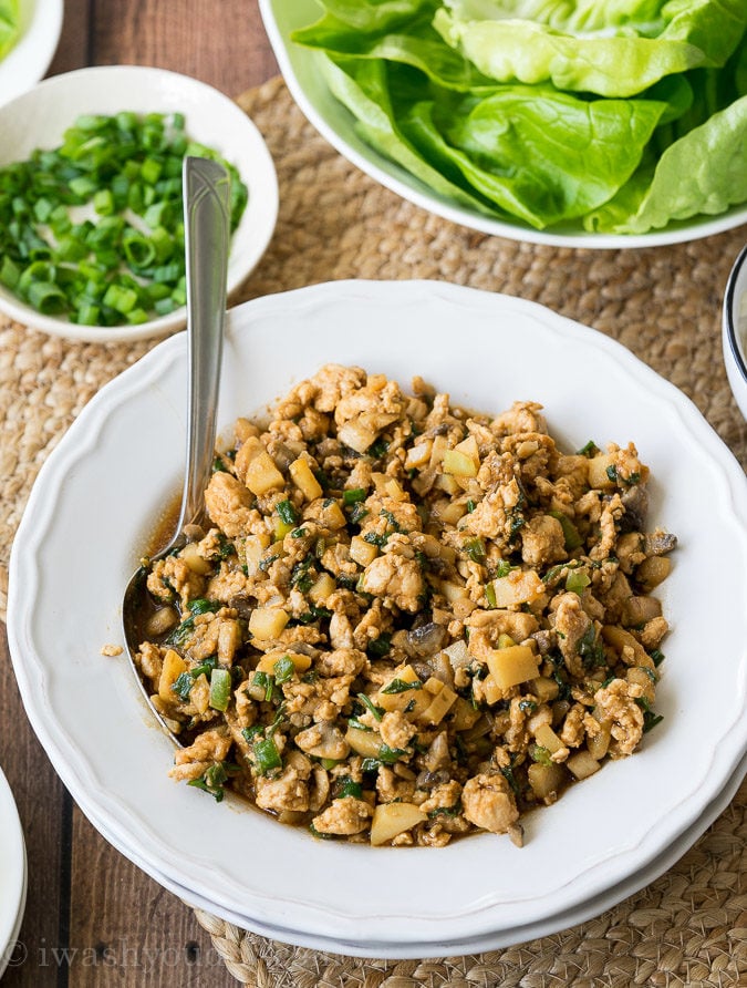 My family loves these super easy Asian Turkey Lettuce Wraps! They taste just like PF Chang's and take less than 20 minutes to put together!