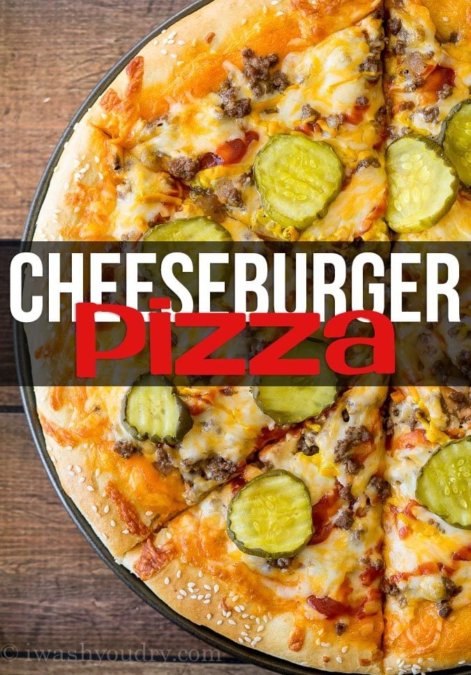 My whole family LOVED this Cheeseburger Pizza! We make it at least once a month now!