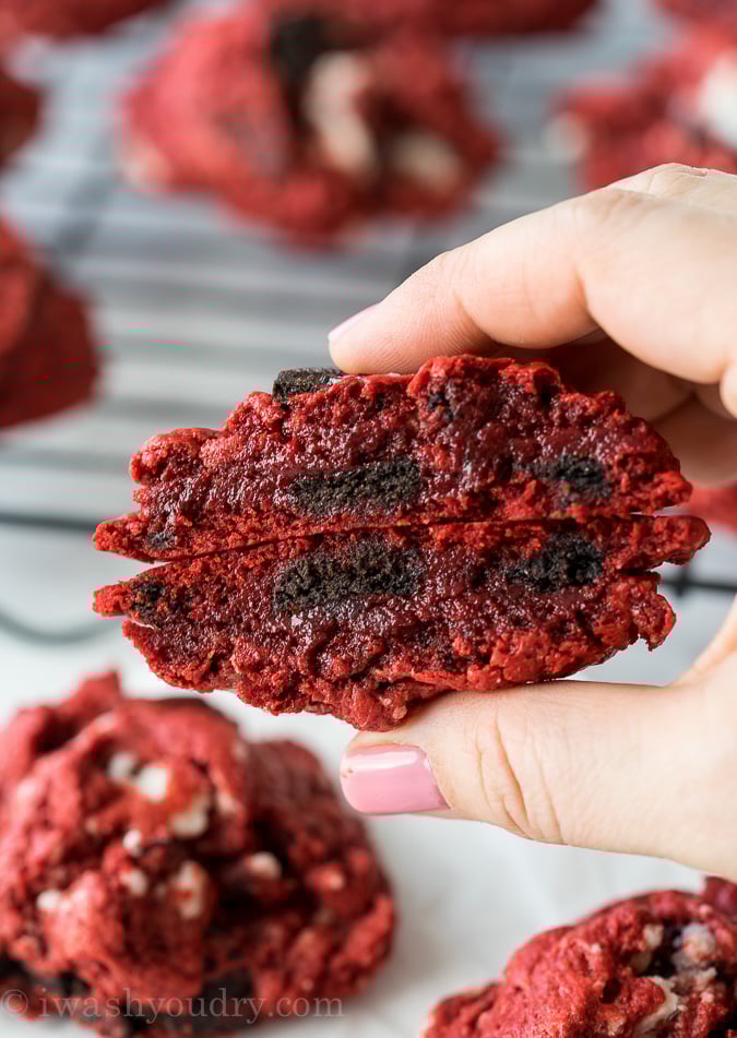 Red Velvet Oreo Gooey Butter Cake Cookies
