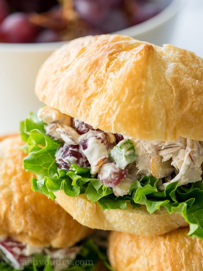 These are THE BEST Chicken Salad Sandwiches, hands down! Definitely a crowd favorite!