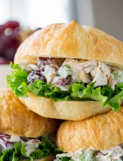 These are THE BEST Chicken Salad Sandwiches, hands down! Definitely a crowd favorite!