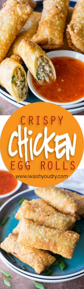 This Crispy Chicken Egg Rolls Recipe is just as good as takeout for a fraction of the cost and super easy to make too!