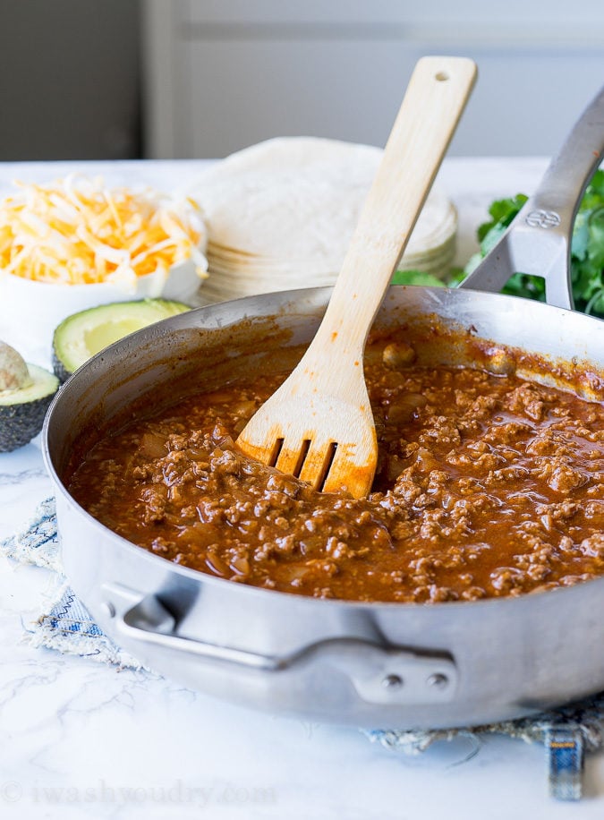 Flat Ground Beef Enchiladas! My whole family loved these! They are so easy and that enchilada sauce is to die for!