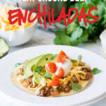 Flat Ground Beef Enchiladas! My whole family loved these! They are so easy and that enchilada sauce is to die for!