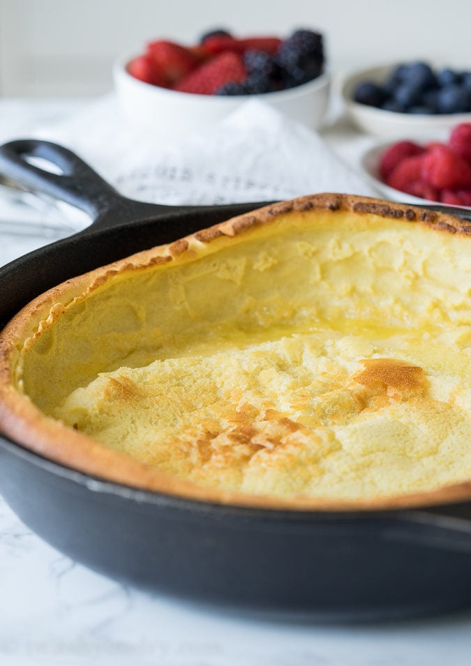 My whole family LOVED this Super Easy Dutch Baby Pancake Recipe! It's so easy to make that we make it almost every week!