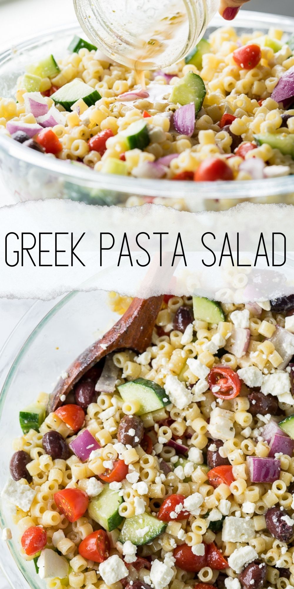 Greek Pasta Salad Recipe - I Wash You Dry