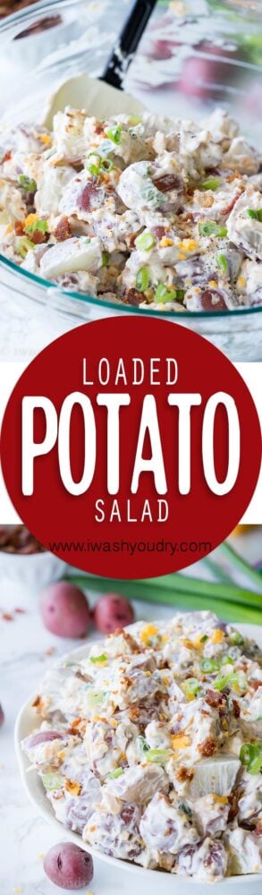 This Loaded Baked Potato Salad is a family favorite side dish recipe! So easy and full of flavor!