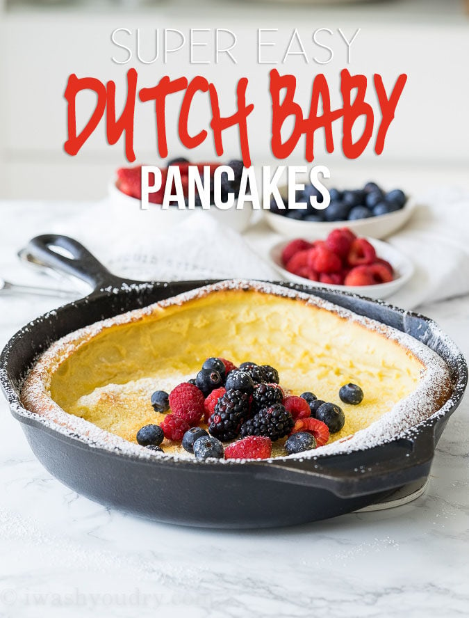 My whole family LOVED this Super Easy Dutch Baby Pancake Recipe! It's so easy to make that we make it almost every week!