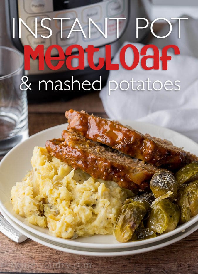 Holy Cow! This Instant Pot Meatloaf Mashed Potatoes is a whole meal made in one pressure cooker! My family loved this one and even my picky eater asked for seconds!