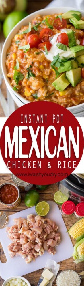 My whole family LOVES this Instant Pot Mexican Chicken Rice! It's so easy and so flavorful!