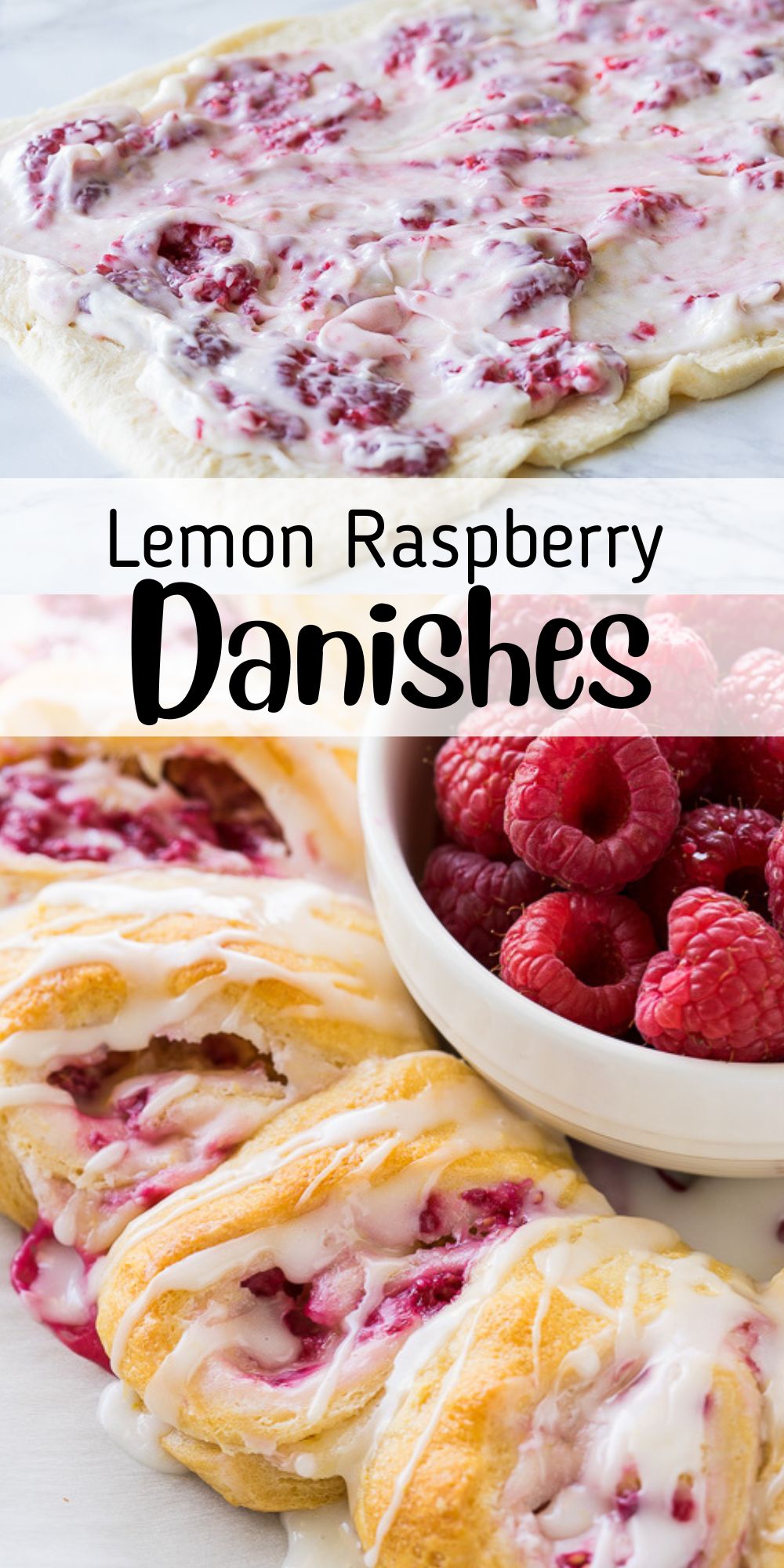 Lemon Raspberry Cream Cheese Danish Rolls - I Wash You Dry