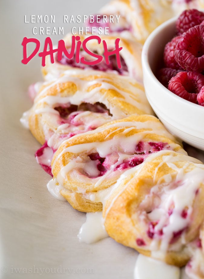 My whole family LOVED these Lemon Raspberry Cream Cheese Danish Rolls. They're so easy to make too!