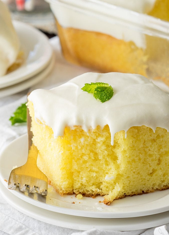 This Super Easy Lemonade Cake Recipe is so delicious! This is the perfect dessert for summer!