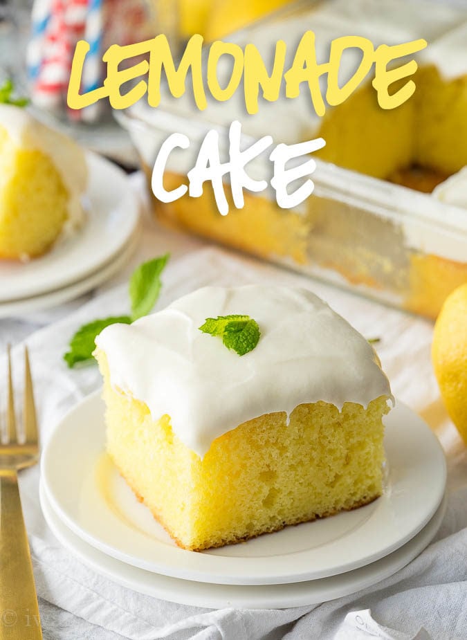This Super Easy Lemonade Cake Recipe is so delicious! This is the perfect dessert for summer!