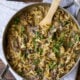 My whole family LOVED this One Skillet Ground Beef Stroganoff! I loved how easy this dinner recipe was and clean up was a breeze!