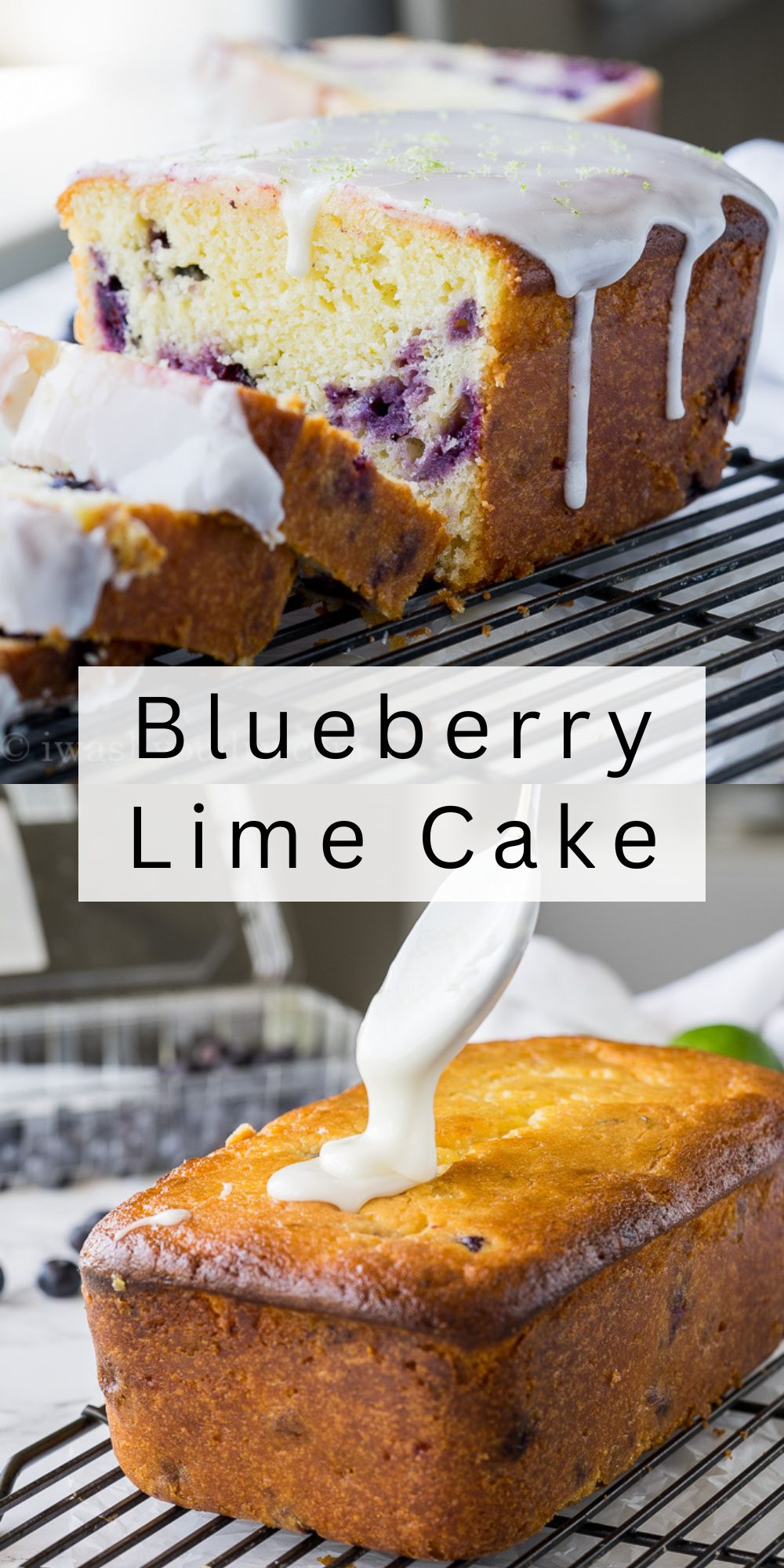 Moist Blueberry Lime Loaf Cake - I Wash You Dry