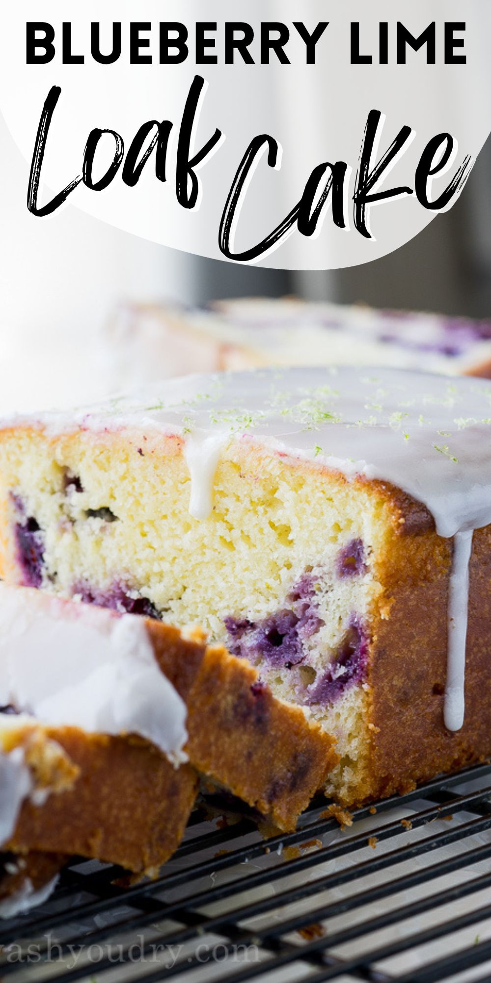 Moist Blueberry Lime Loaf Cake - I Wash You Dry