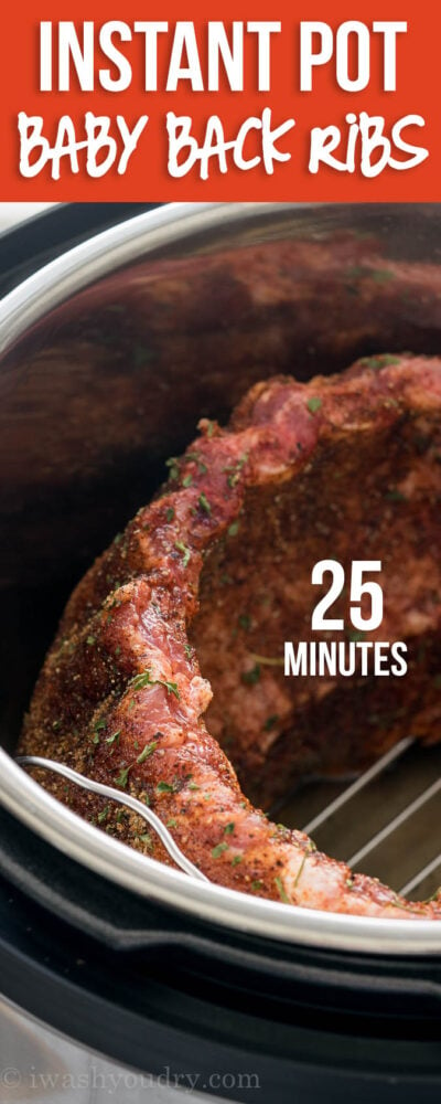 SUPER EASY Instant Pot Baby Back Pork Ribs! These things are falling off the bone in just 25 minutes!