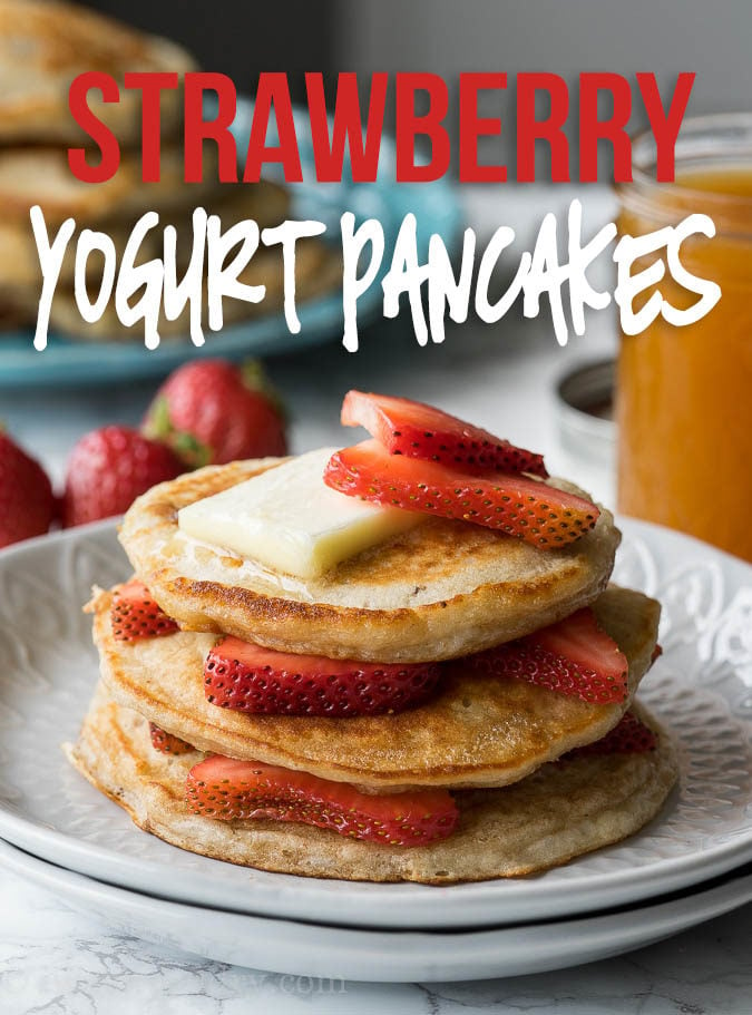 Strawberry Greek Yogurt Pancakes I Wash You Dry