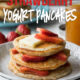 These Strawberry Greek Yogurt Pancakes are so light and fluffy and I love the extra protein from the greek yogurt!
