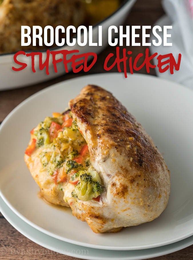 My husband and kids LOVED this super easy dinner recipe! Broccoli Cheese Stuffed Chicken Breast is going in my normal menu rotation!