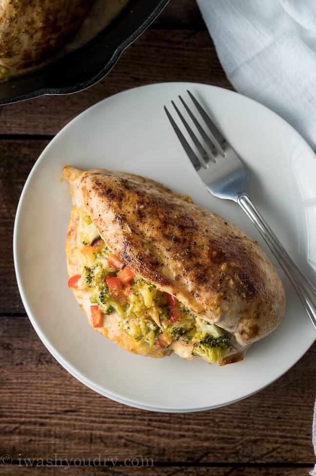 My husband and kids LOVED this super easy dinner recipe! Broccoli Cheese Stuffed Chicken Breast is going in my normal menu rotation!