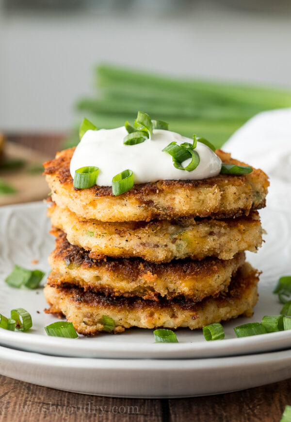 Loaded Mashed Potato Cakes - I Wash You Dry