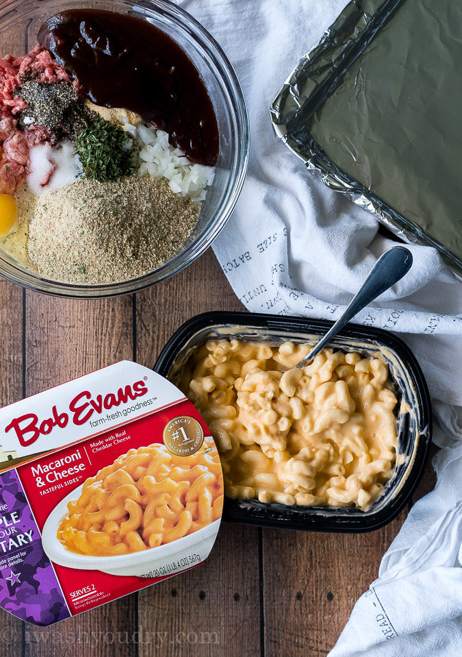 My whole family LOVES this Macaroni and Cheese Stuffed Meatloaf! It's filled with extra cheesy macaroni and the meatloaf is perfectly tender!