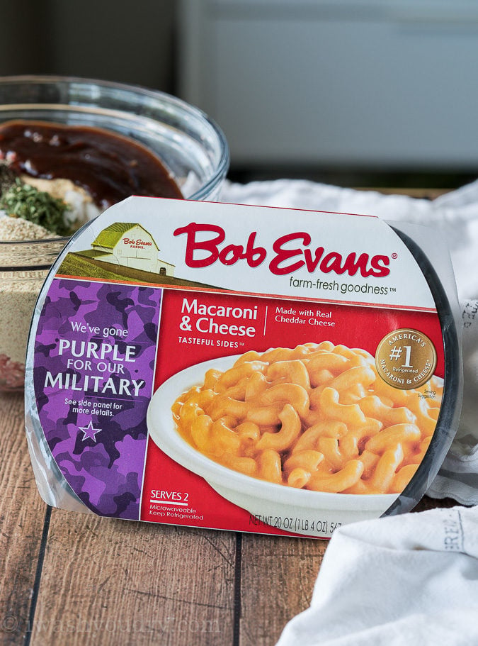 Bob Evan's Macaroni and Cheese is the perfect addition to this weeknight dinner recipe!