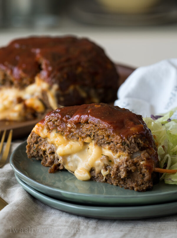 Macaroni Cheese Stuffed Meatloaf I Wash You Dry