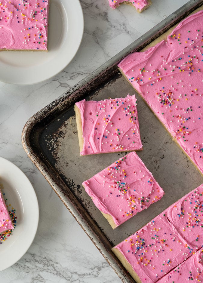 I took these Frosted Sugar Cookies to a church potluck and they were gone so fast! 