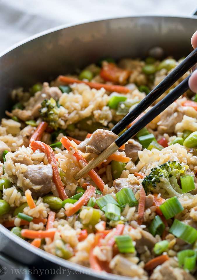 Chicken Teriyaki Rice Vegetable Skillet I Wash You Dry