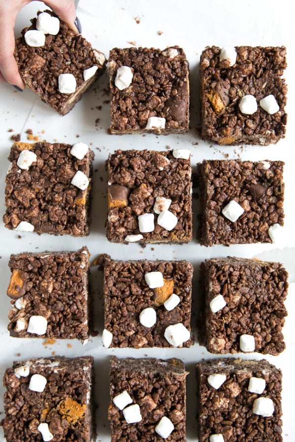 Butterfinger Chocolate Rice Krispie Treat Bars