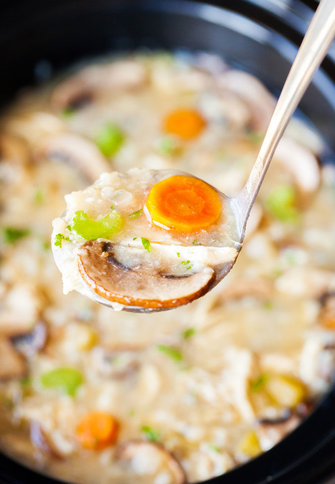 Quick and simple to throw together, this Slow Cooker Chicken and Rice Soup is hearty, tasty, and easily customizable to suit any palate.