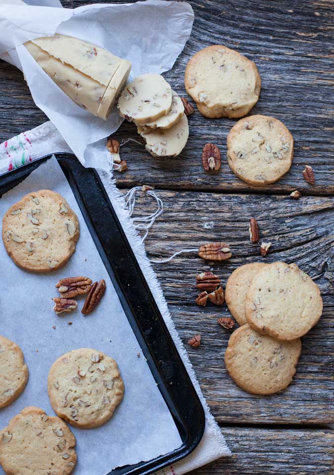 Vanilla Pecan Icebox Cookies I Wash You Dry